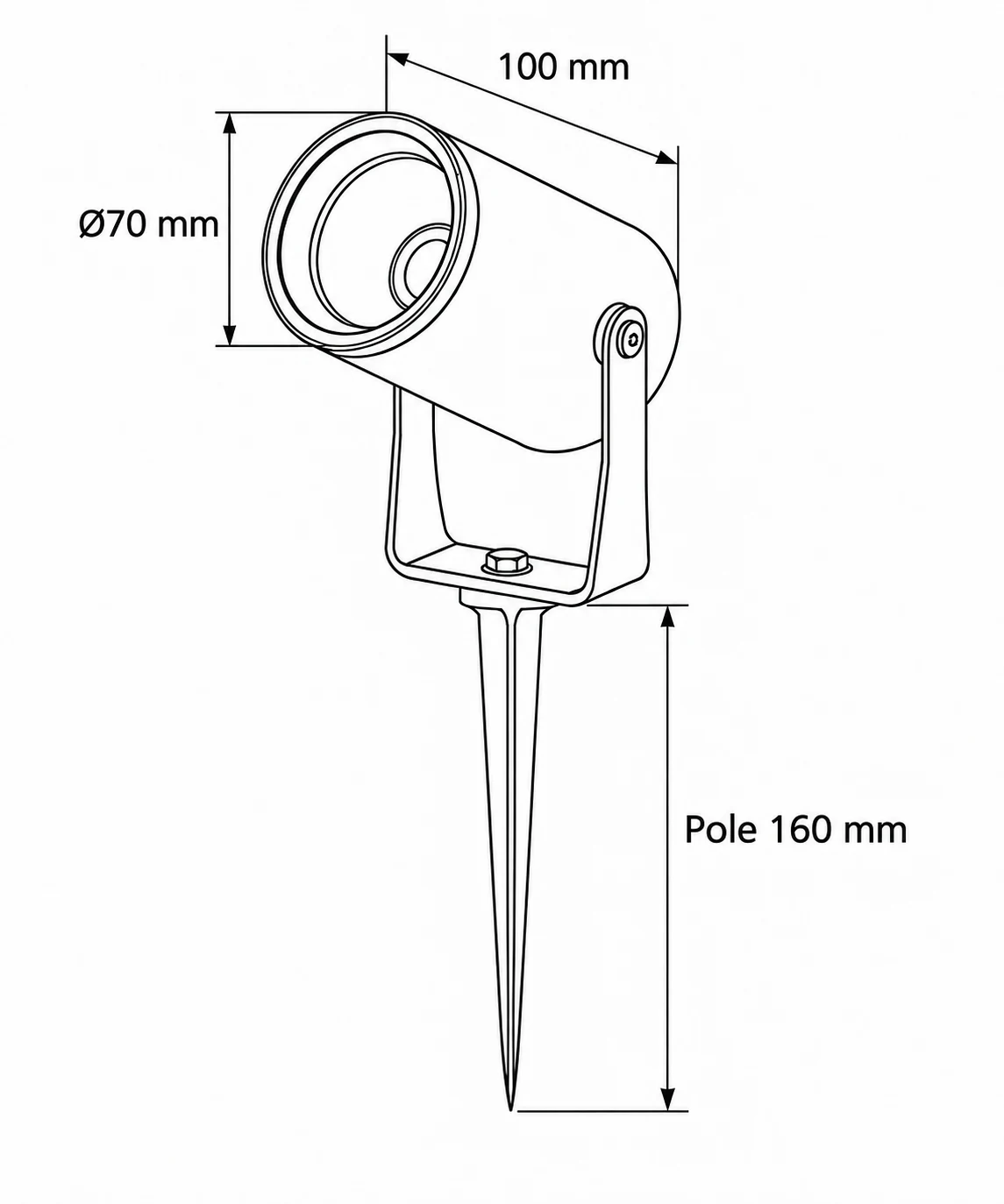 HS-SPL65-GU10A1 dimension drawing