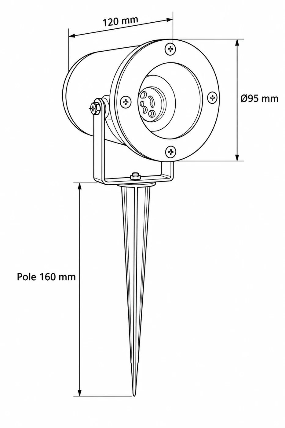 HS-SPL65-GU10B2 dimension drawing