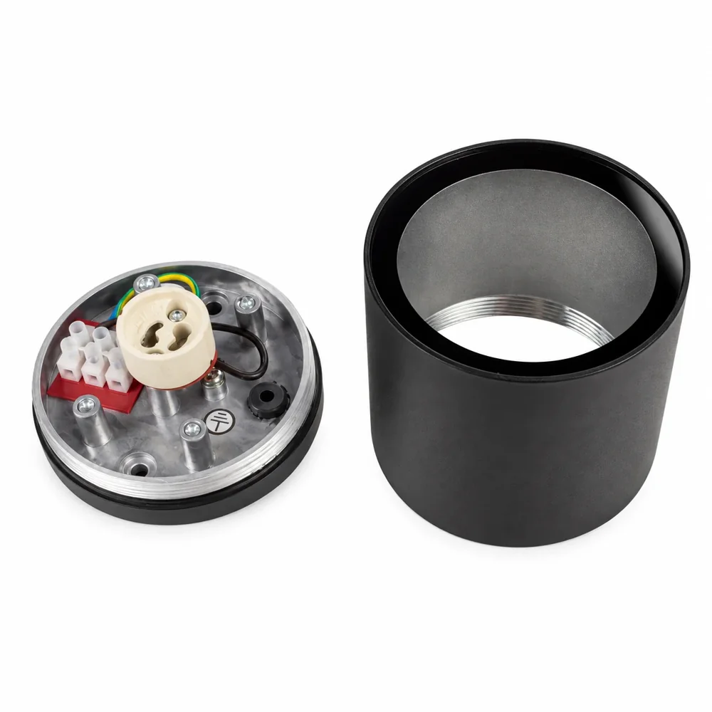 HS-SFCL65-GU10-R1 — Lamp holder and connection detail