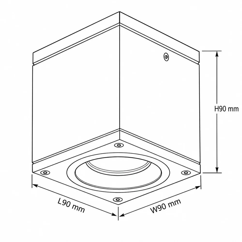 HS-SFCL65-GU10-S1 dimension drawing