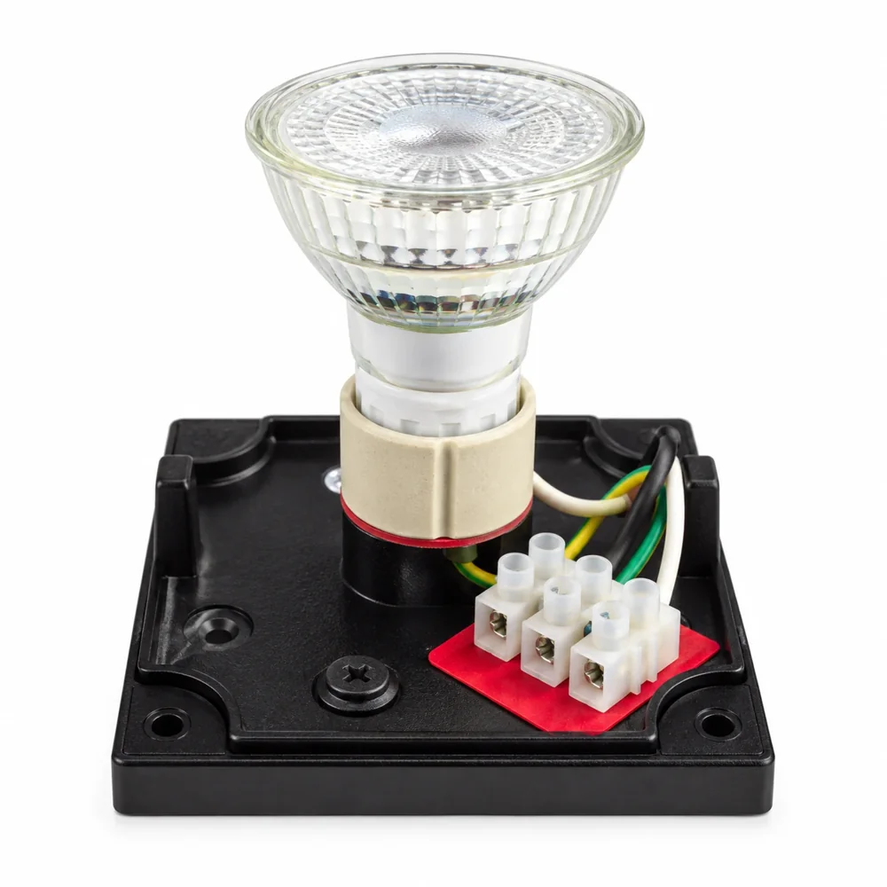 HS-SFCL65-GU10-S1 — Lamp installation — bulb shown for illustration only