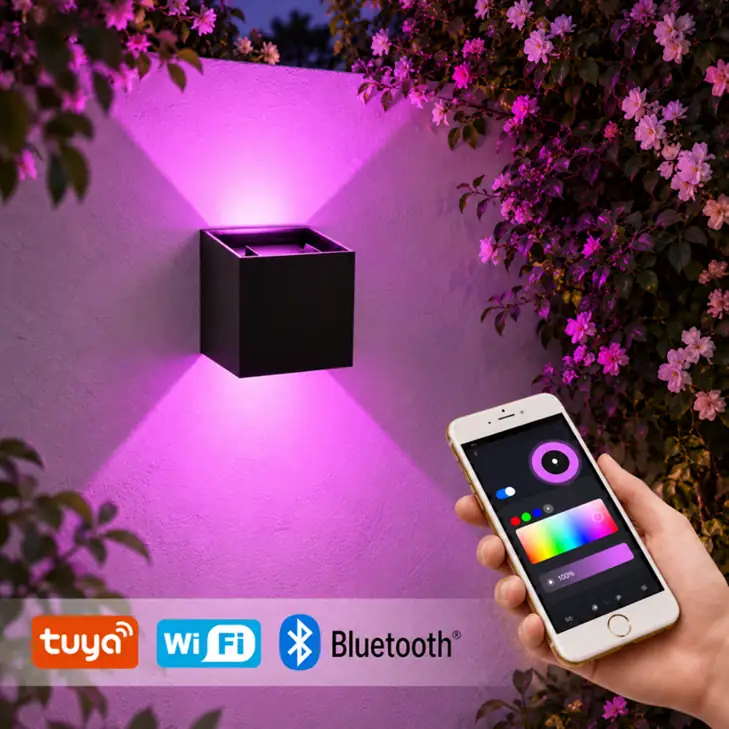 Connected wall-light application. App and connectivity illustration for this model.