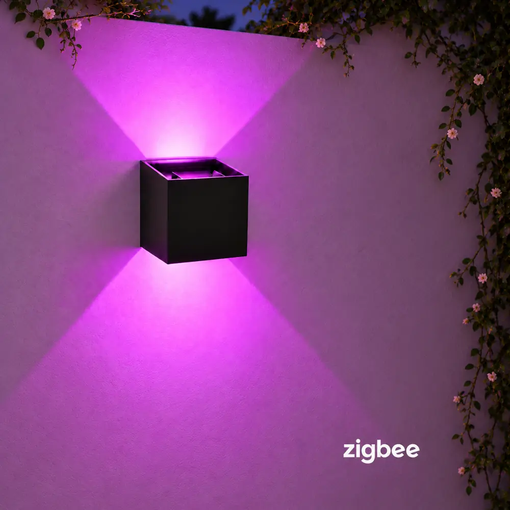 Zigbee RGBW Wall Light lighting demonstration