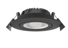 Ultra-thin lens spotlight, black finish
